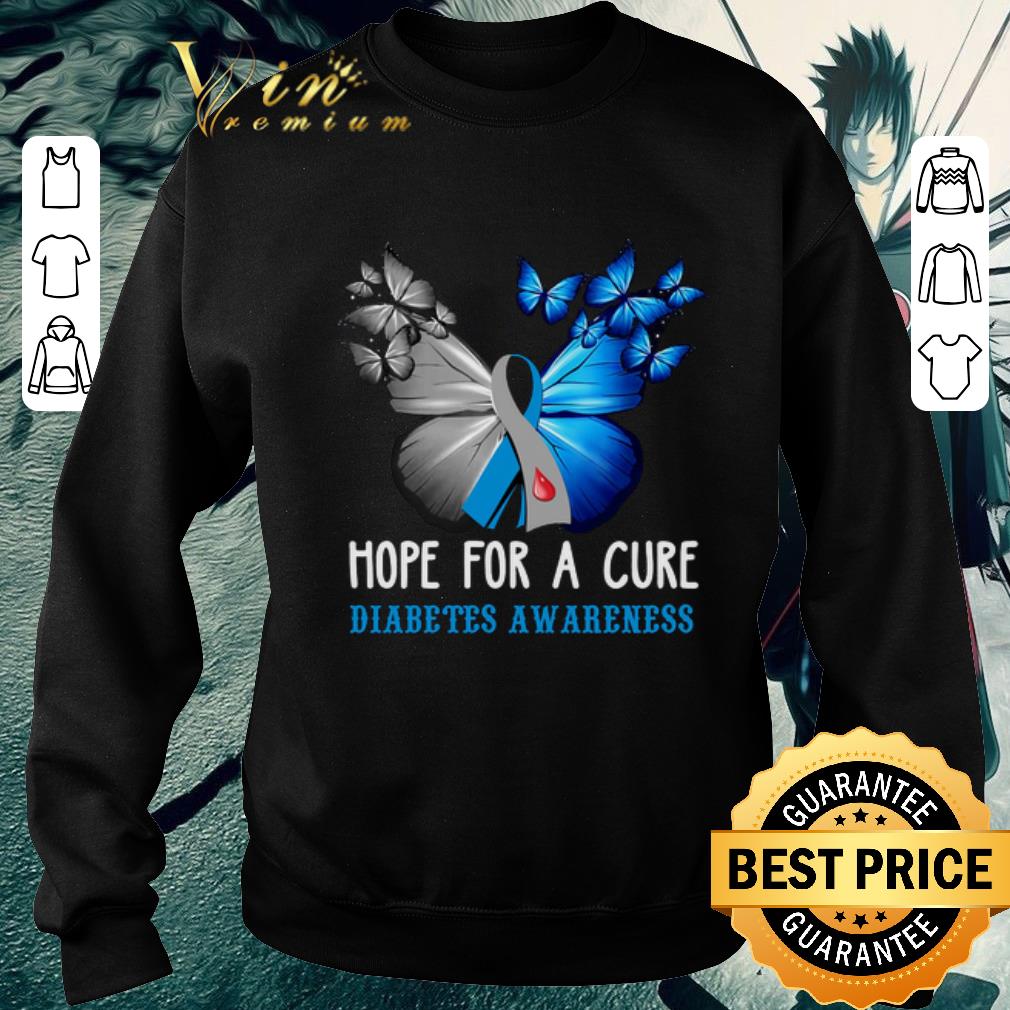 Pretty Hope for a cure Diabetes Awareness Butterfly shirt
