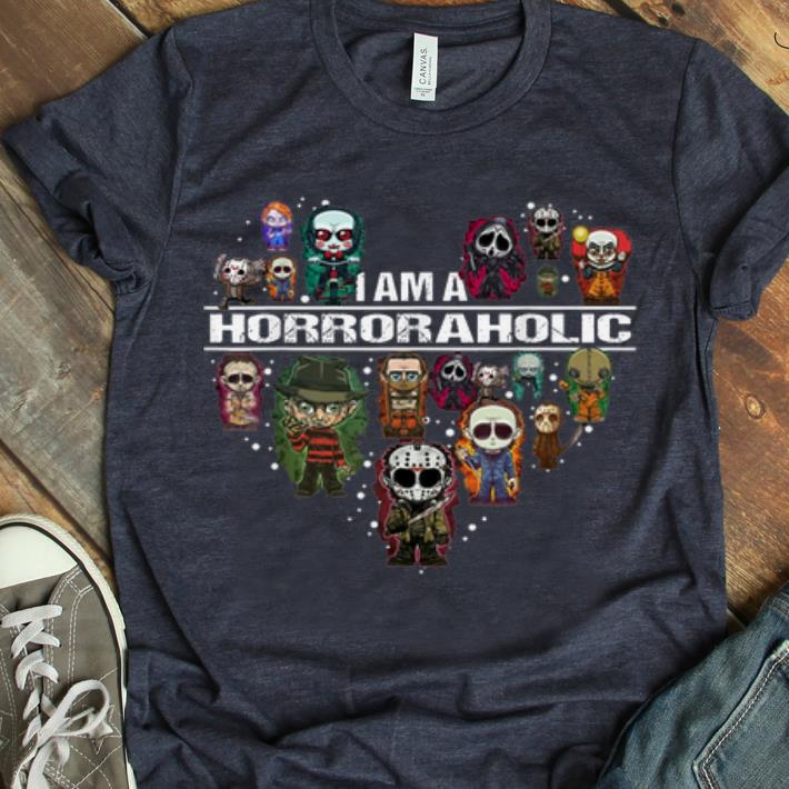Pretty Horror Halloween I Am A Horroraholic Horror Character shirt