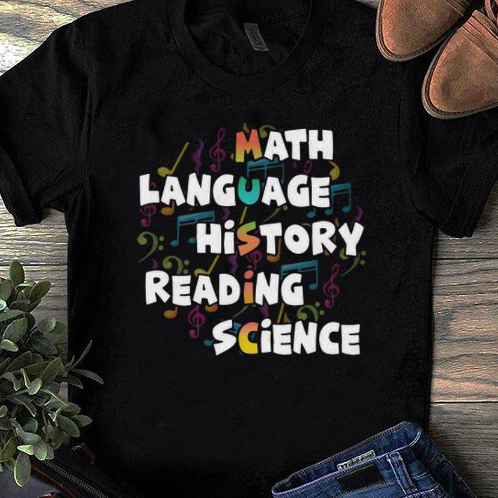 Pretty Math Language History Reading Science shirts