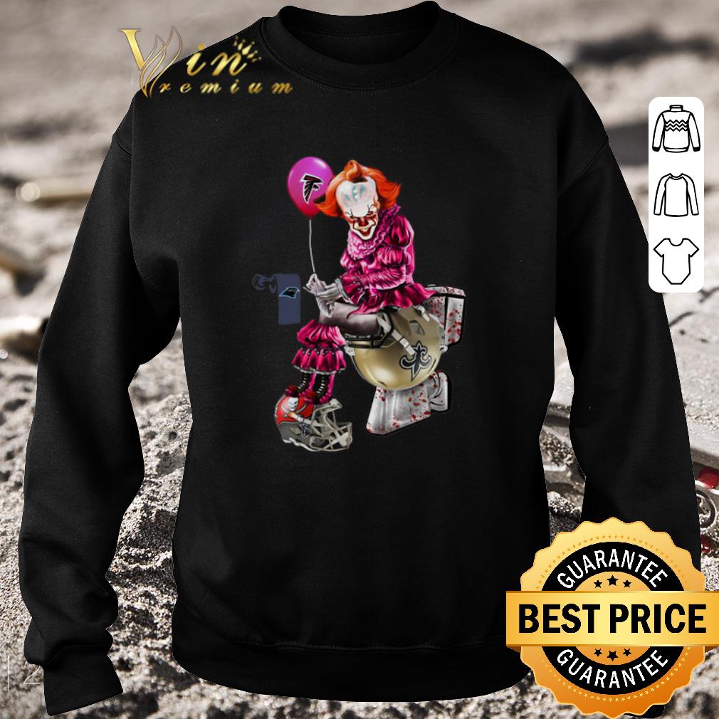 Pretty Pennywise Atlanta Falcons Panthers Toilet New Orleans Saints shirt