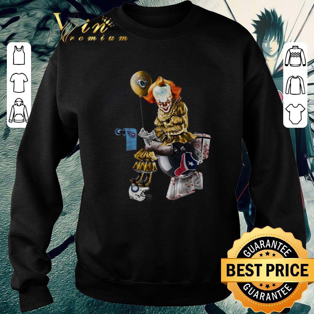 Pretty Pennywise Jaguars Tennessee Titans Houston Texans Toilet shirt