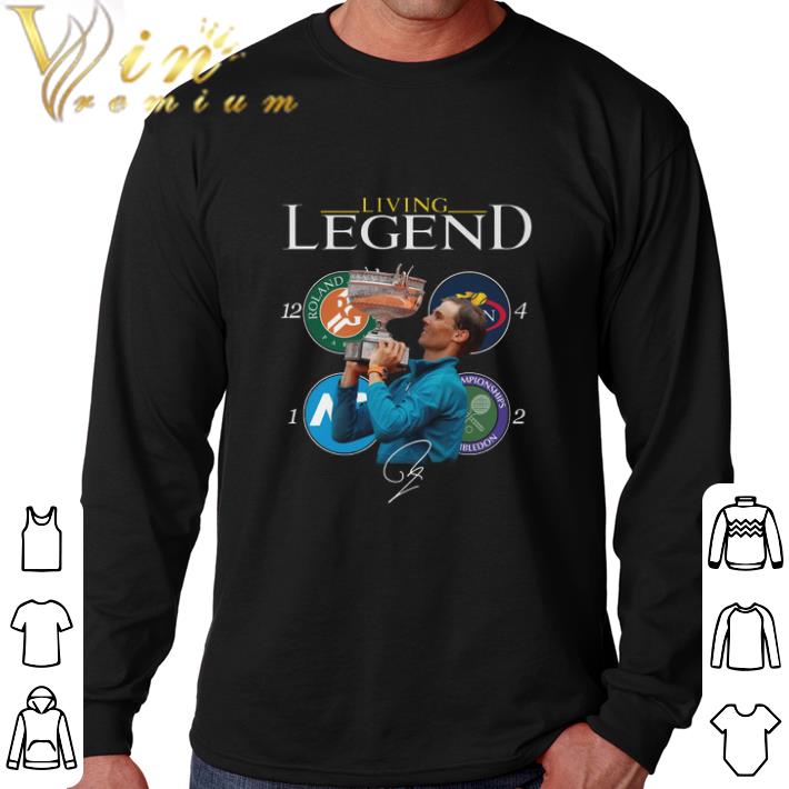 Pretty Rafael Nadal living legend 18 Grand Slam signature shirt