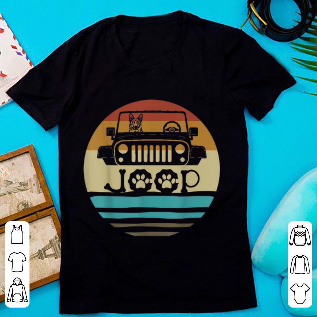 Pretty Retro Vintage German Shepherd Dog on Jeeps 70s Off Road Gift shirt