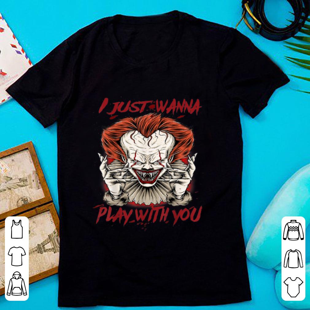 Pretty Terrifying Scary Halloween Evil Clown- Play With IT shirt