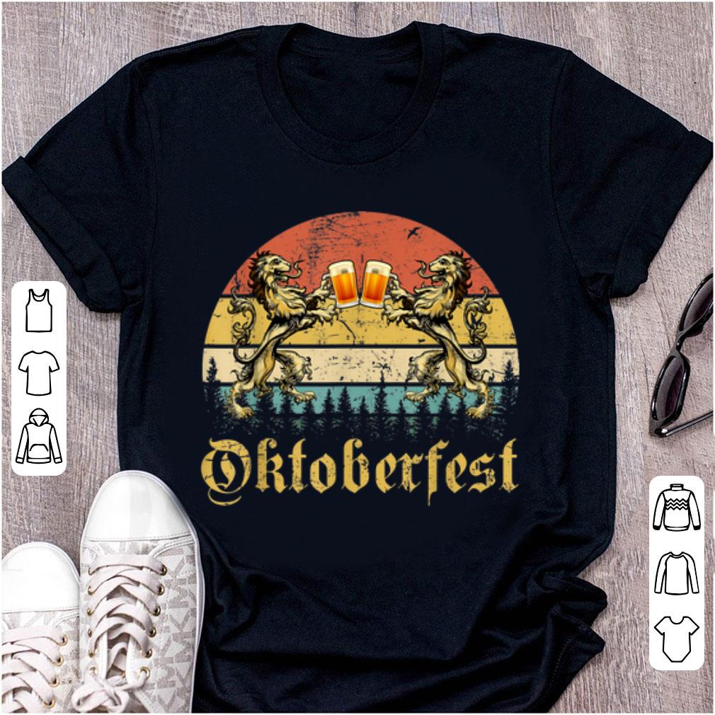 Pretty Vintage Germany Oktoberfest Heraldic Lion Drinking Beer shirt