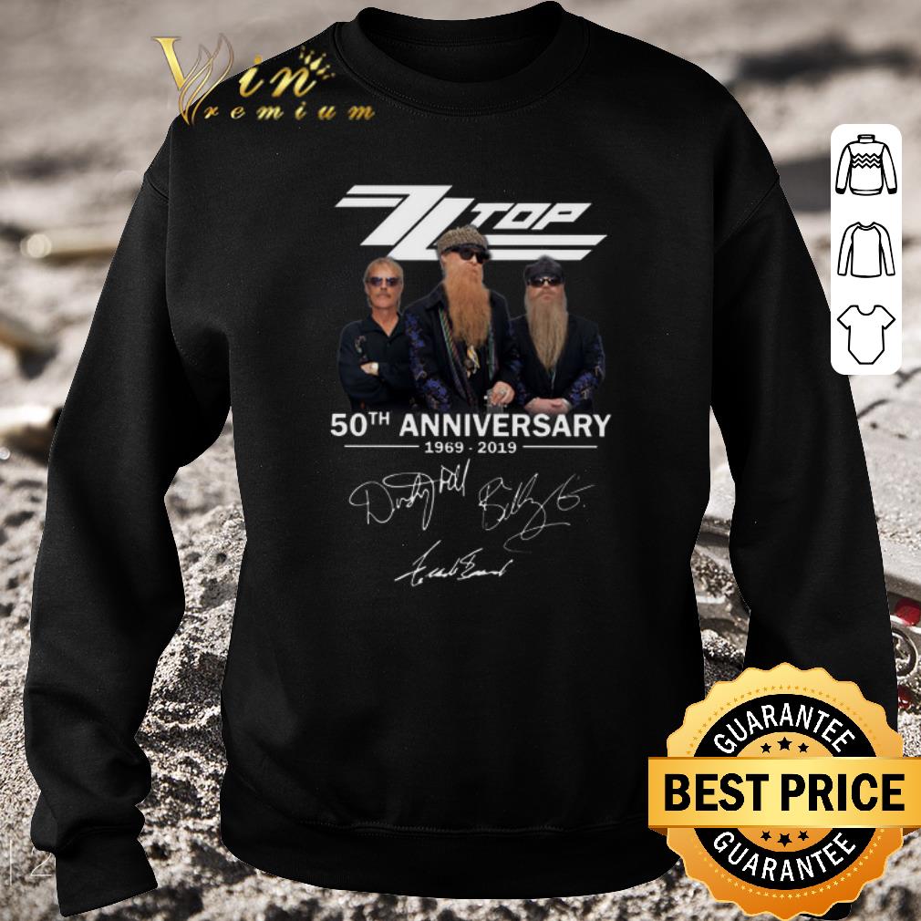 Pretty ZZ Top 50th Anniversary 1969-2019 Signatures shirt