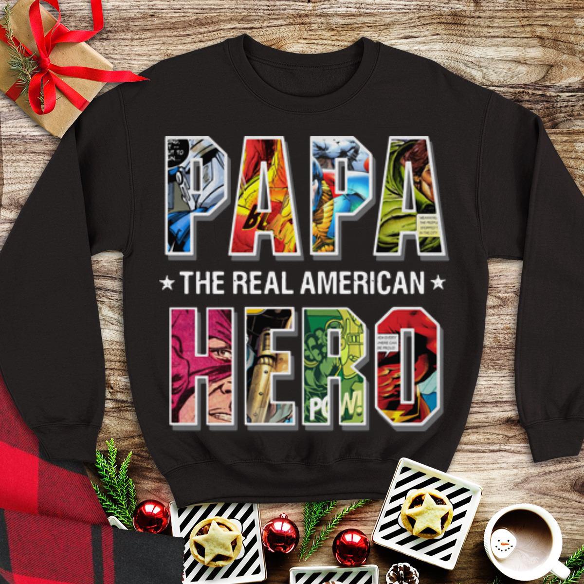 The Real American Hero Superheroes Papa shirt