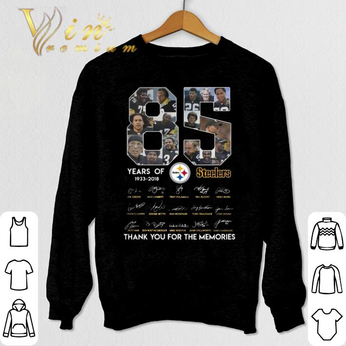 Top 85 years of Steelers 1933-2018 thank you for the memories shirt 5 Top 85 years of Steelers 1933-2018 thank you for the memories shirt