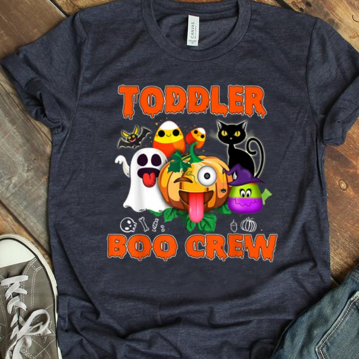 Top Black Cat Pumpkin Candy Ghost Toddler BOO Crew shirt