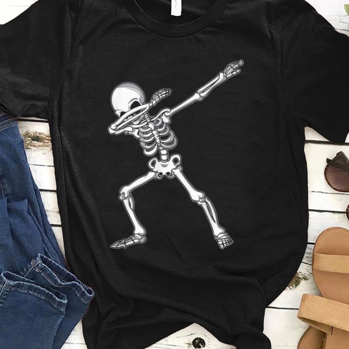 Top Dabbing Skeleton Funny Halloween Dab Kids Adult shirt