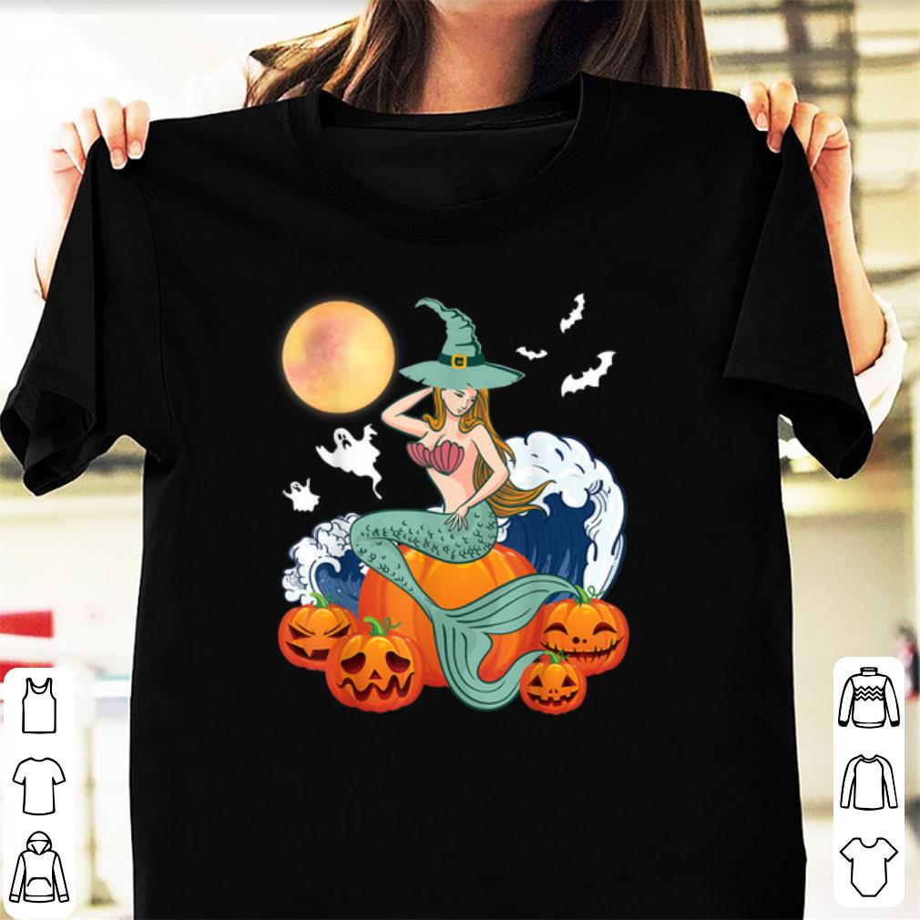 Top Happy Halloween Pumpkin Ghost Mermaid Witch Scary Moon shirt