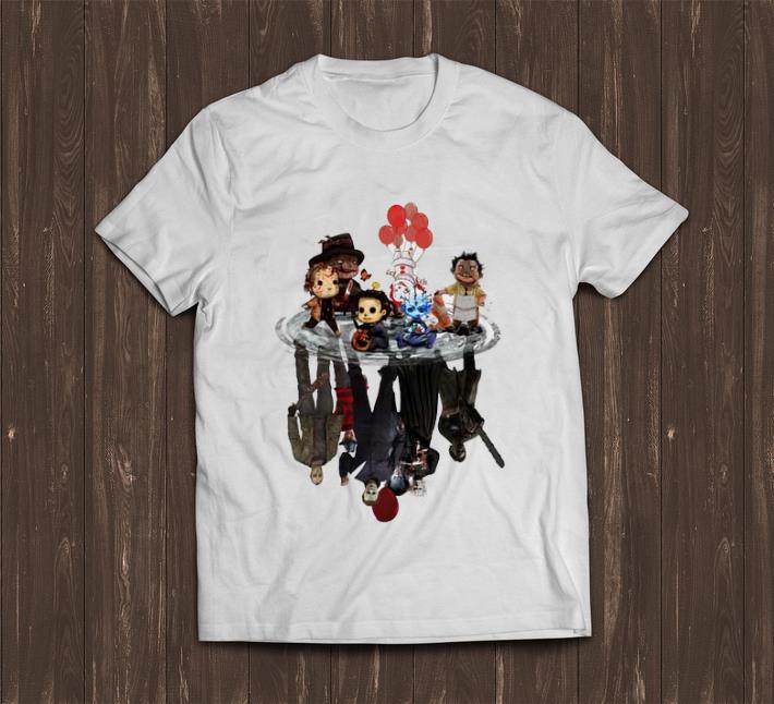 Top Horror Movie Characters Water Mirror Reflection Halloween shirt