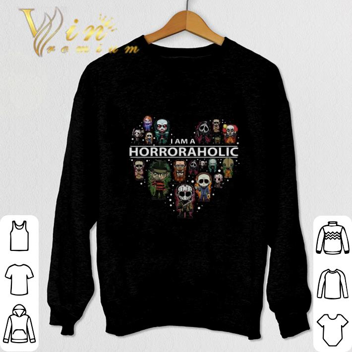 Top I am a horroraholic i love horror movie characters shirt