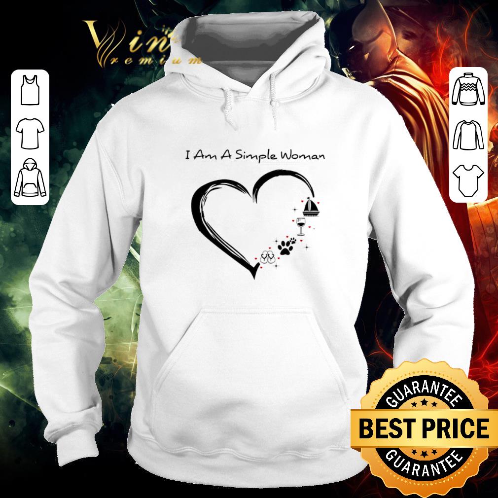 Top I am a simple woman i love flip flop paw dog wine glass sailing shirt 5 Top I am a simple woman i love flip flop paw dog wine glass sailing shirt