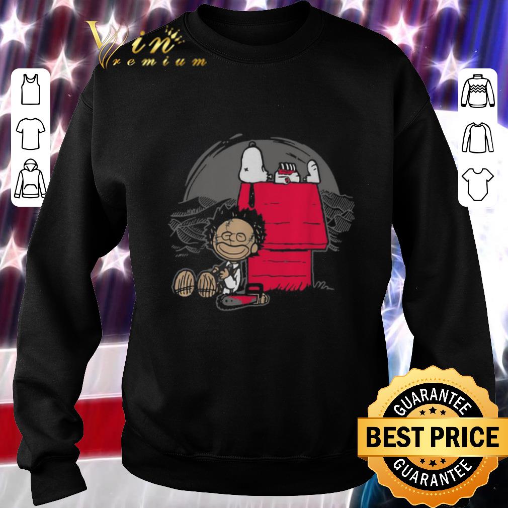 Top Leatherface and Snoopy's House shirt