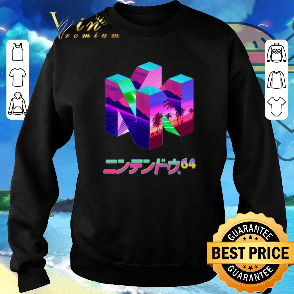 Top Nintendo 64 Vaporwave shirt 5 Top Nintendo 64 Vaporwave shirt