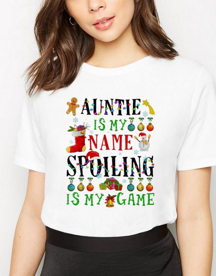 Awesome Auntie Is My Name Spoiling Is My Game Christmas shirt