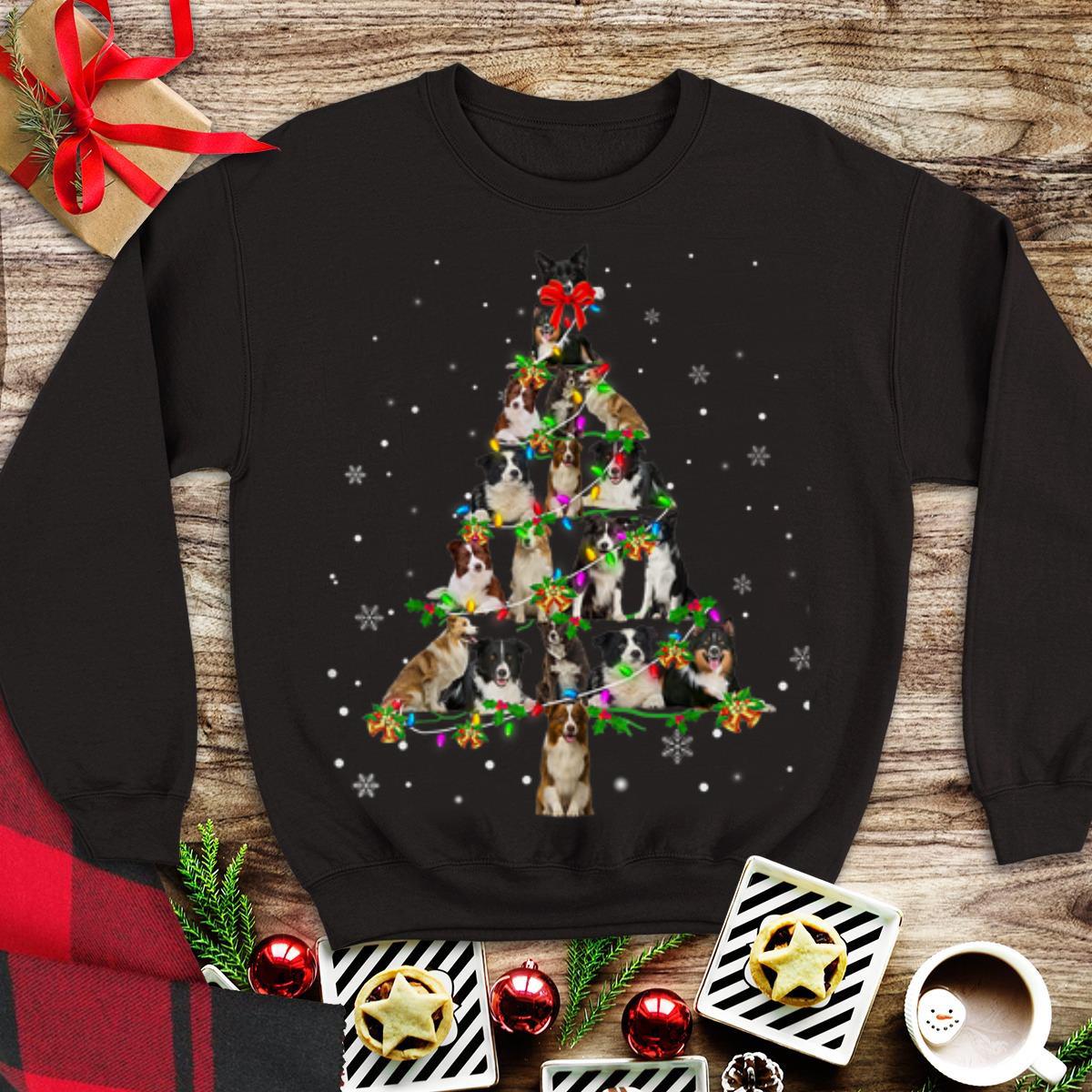 Awesome Border Collie Christmas Tree shirt