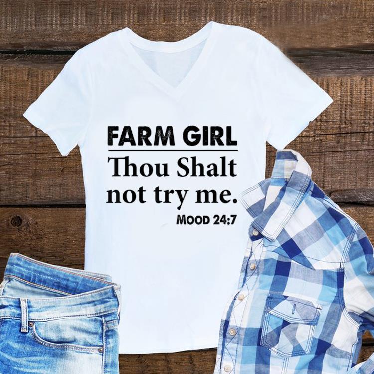 Awesome Farmer farm girl thou shalt not try me shirt