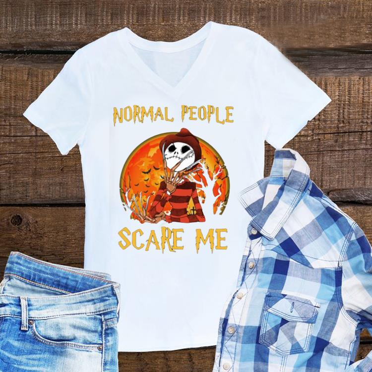 Awesome Freddy Krueger and Jack Skellington Normal People Scare Me shirt
