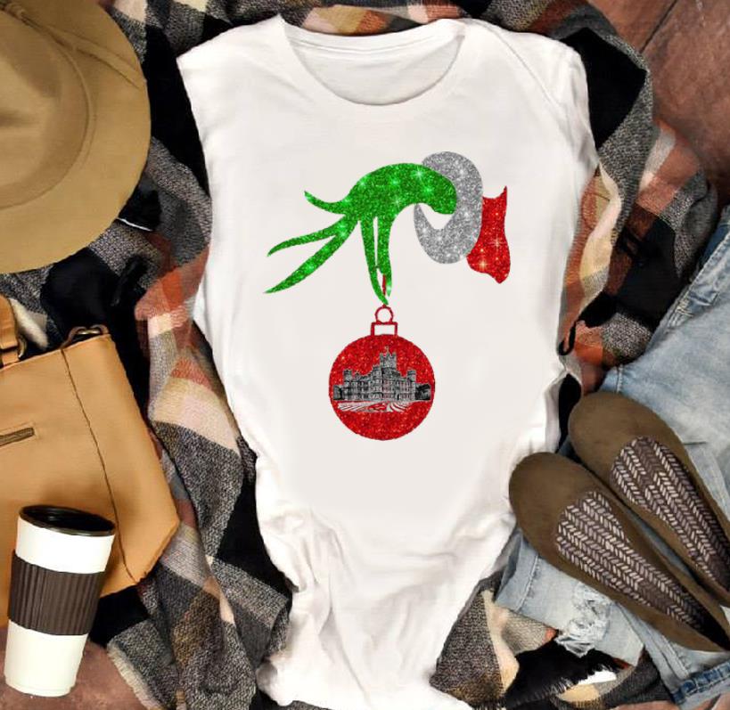 Awesome Grinch Hand Holding Downton Abbey Christmas shirt