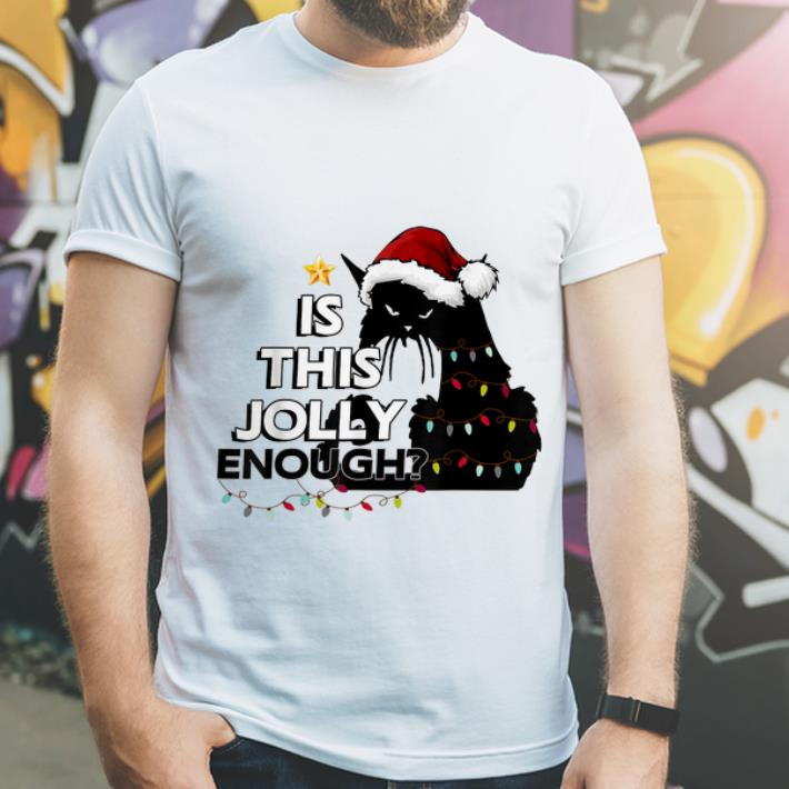 Awesome Is This Jolly Enough Black Cat Christmas Tree shirt