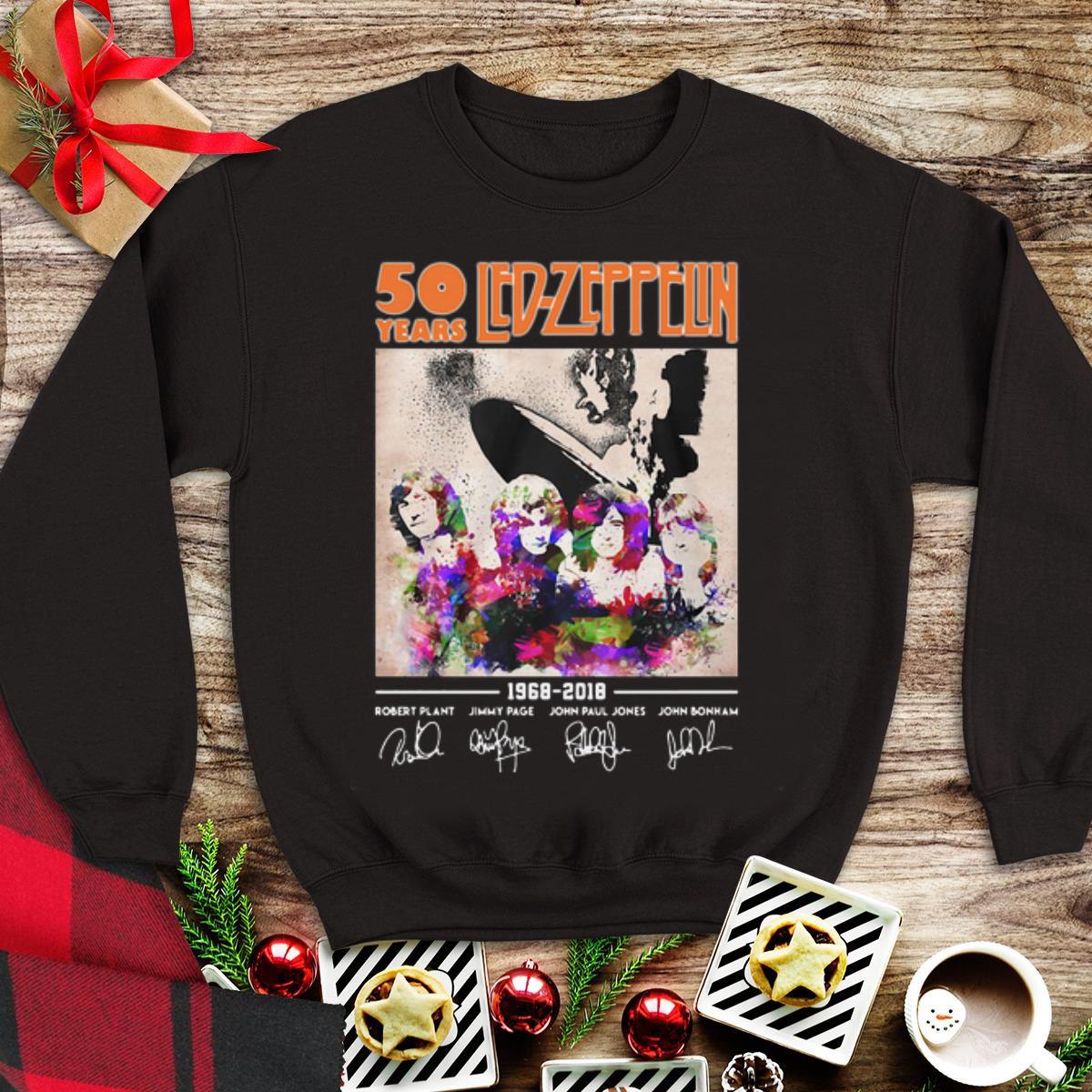 Awesome Led-Zeppelin 50 Years 1968-2018 Signatures shirt