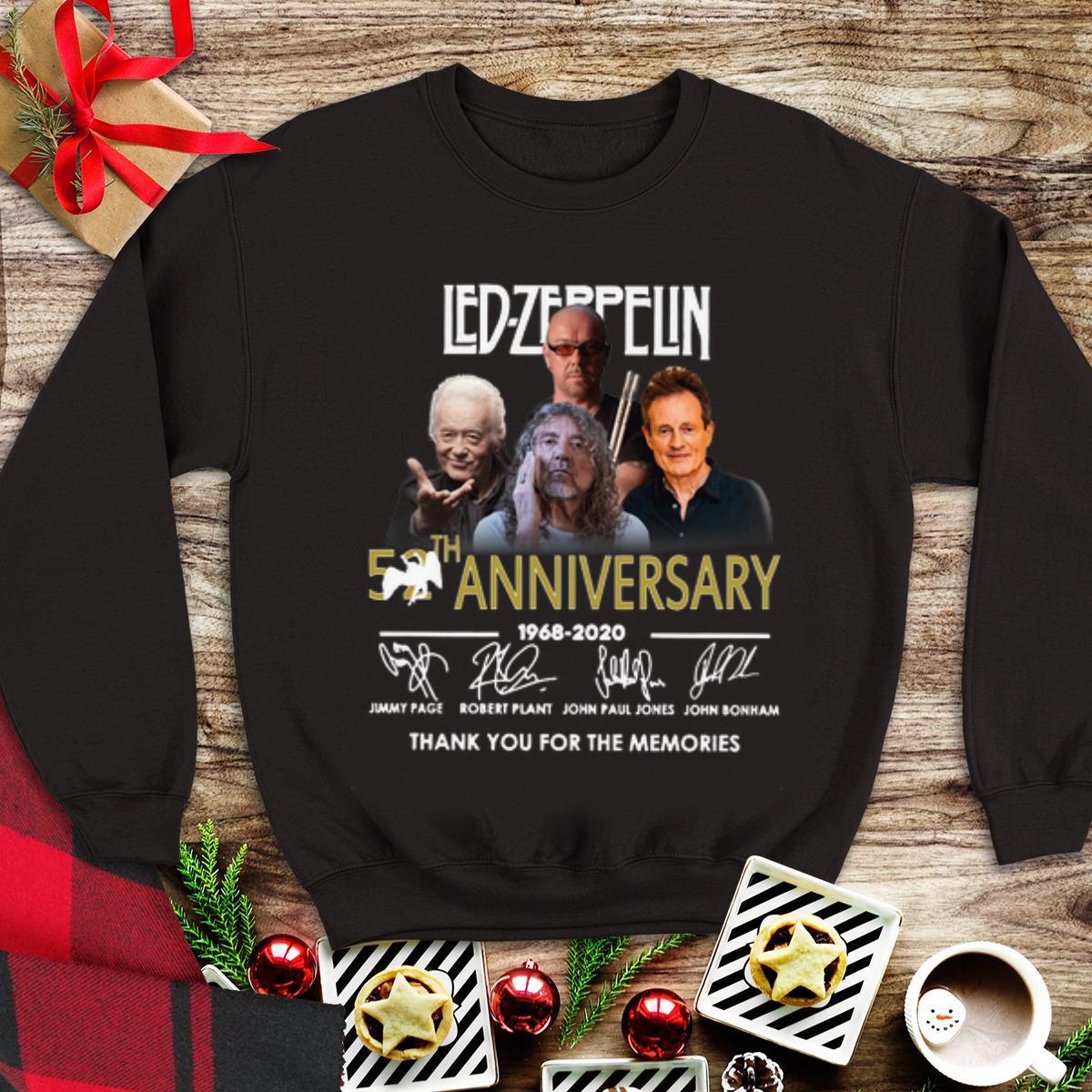 Awesome Led zeppelin 52th Anniversary 1968 2020 Thank You For The Memories Signatures shirt