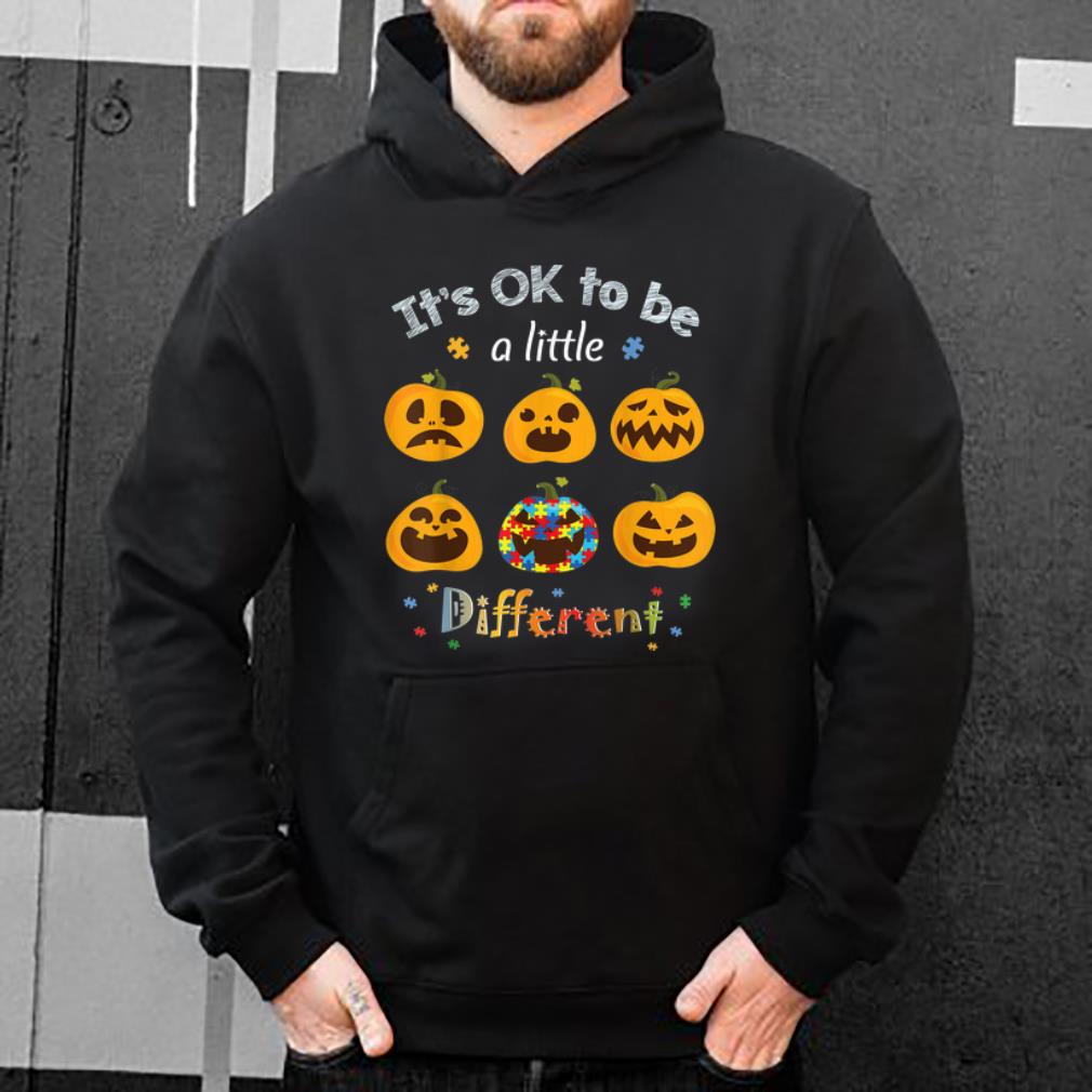 Awesome Pumpkin It's Ok To Be A Little Different Halloween Autism shirt