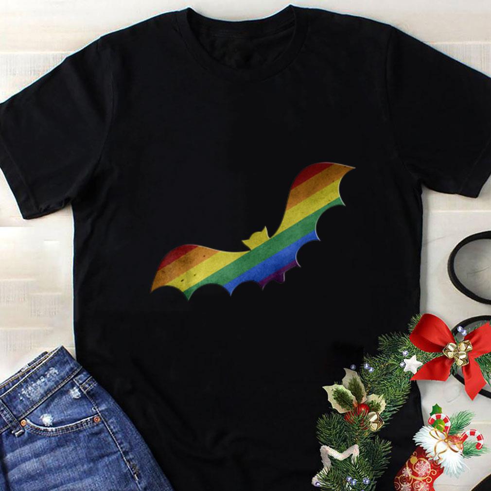 Awesome Rainbow Vampire Bat Pride LGBT Halloween shirt