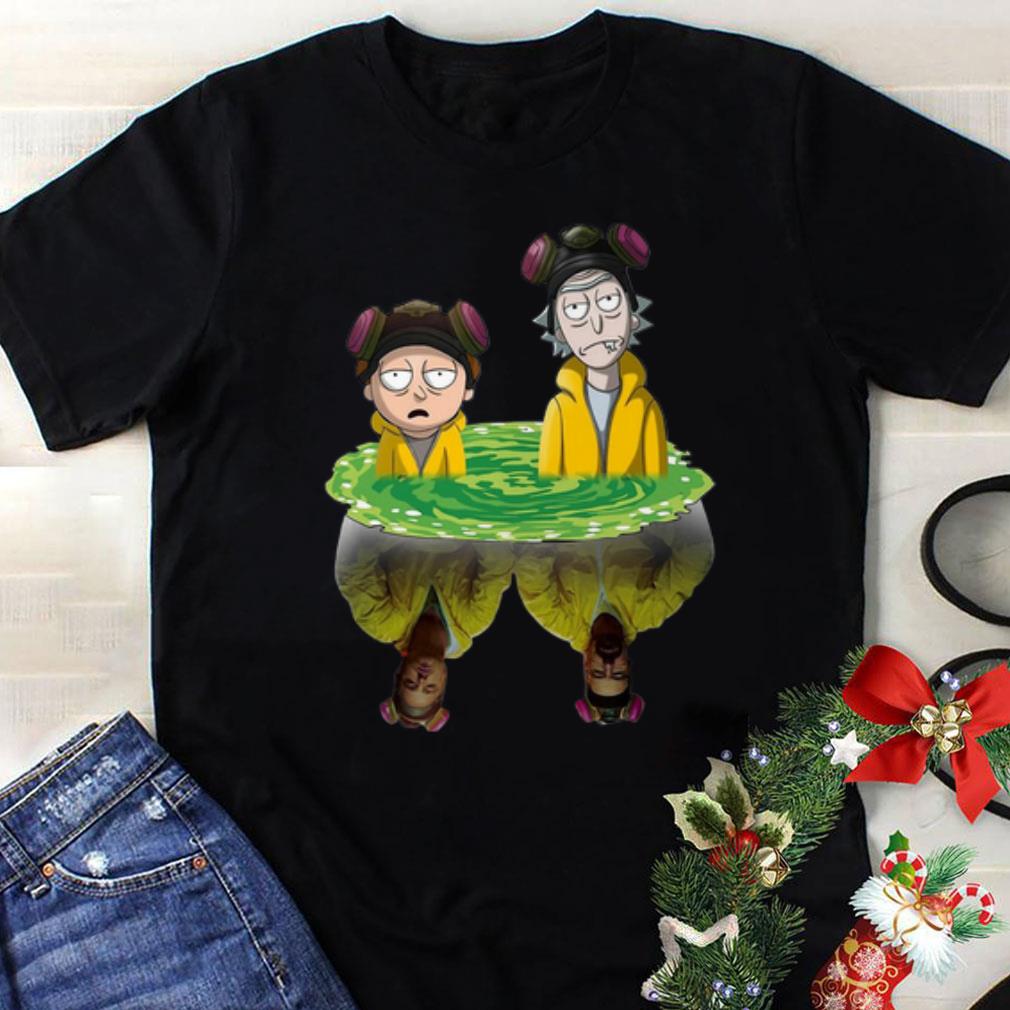 Awesome Rick And Morty Breaking Bad Water Reflection shirt