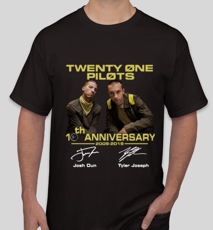 Awesome Twenty One Pilots 10 th Anniversary 2009 2019 Signatures shirt