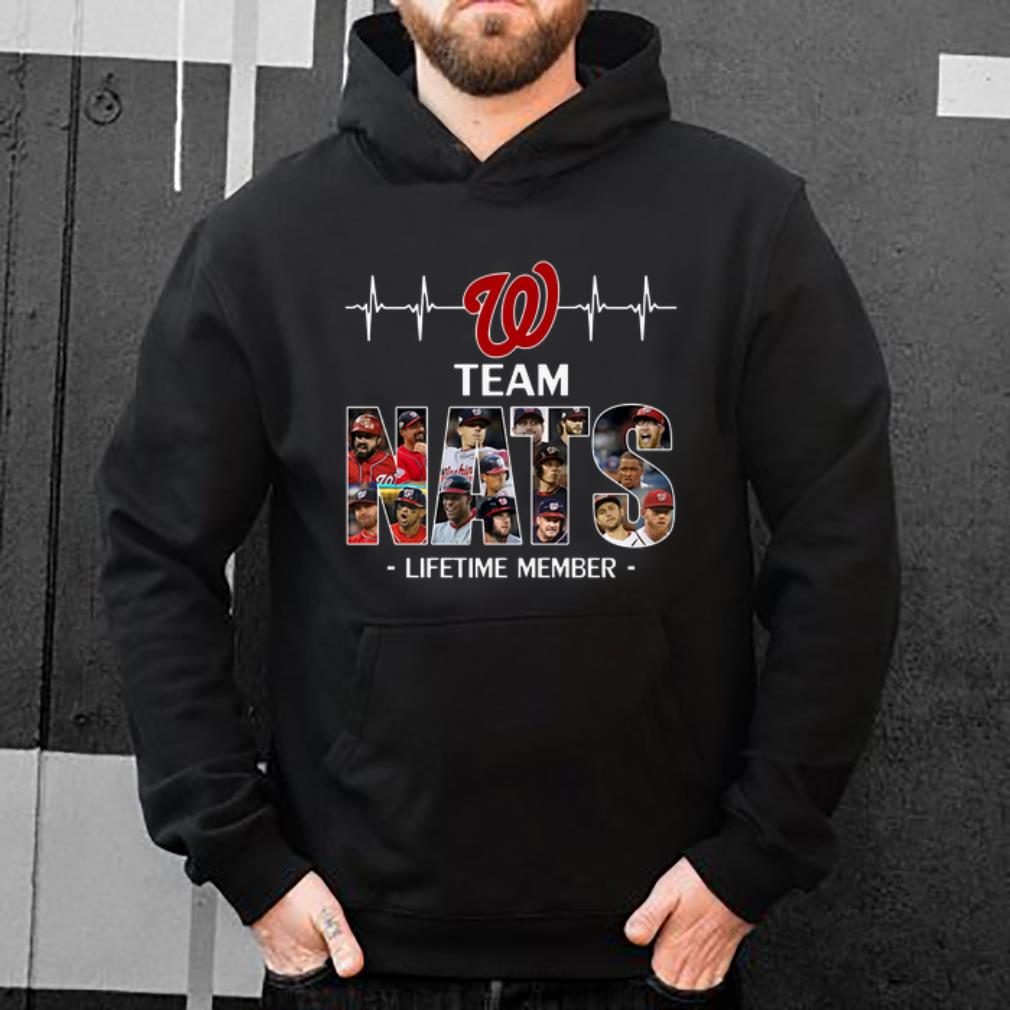 Awesome Washington Team Nats Lifetime Member Heart Beat shirt