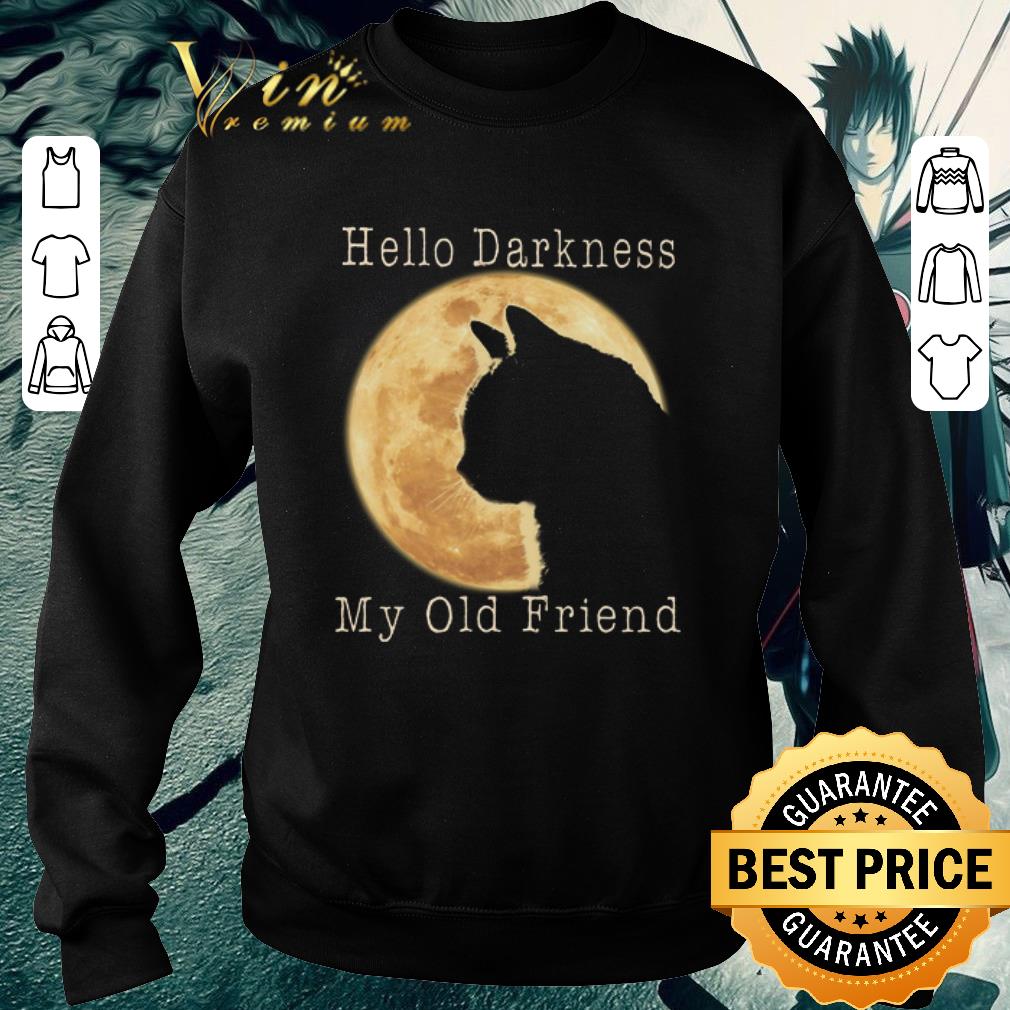 Funny Cat moon Hello darkness my old friend shirt 5 Funny Cat moon Hello darkness my old friend shirt