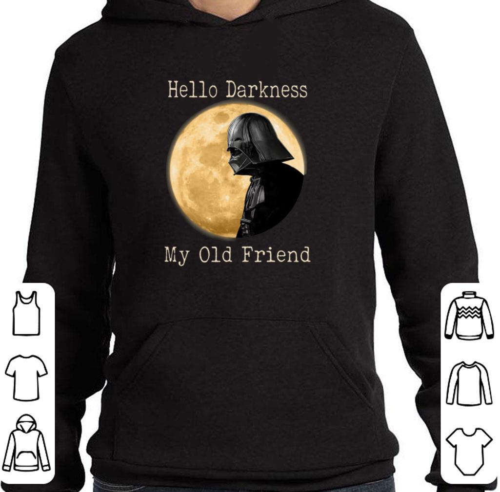 Funny Darth Vader moon Hello darkness my old friend shirt