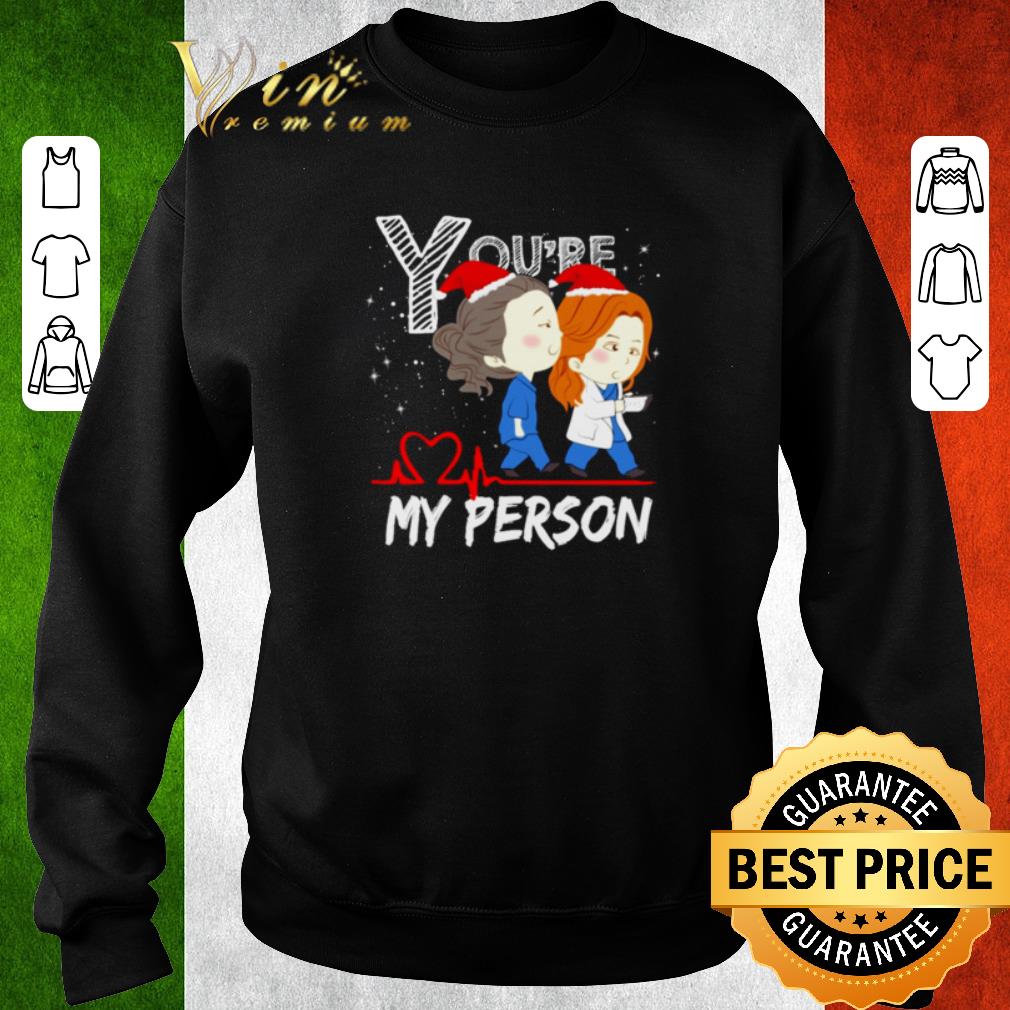 Funny Grey's Anatomy Nurse You're my person Christmas shirt