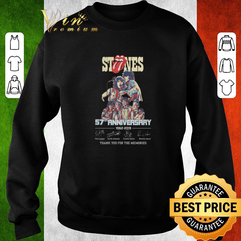 Funny The Rolling Stones 57th anniversary 1962-2019 signatures thank you for the memories shirt