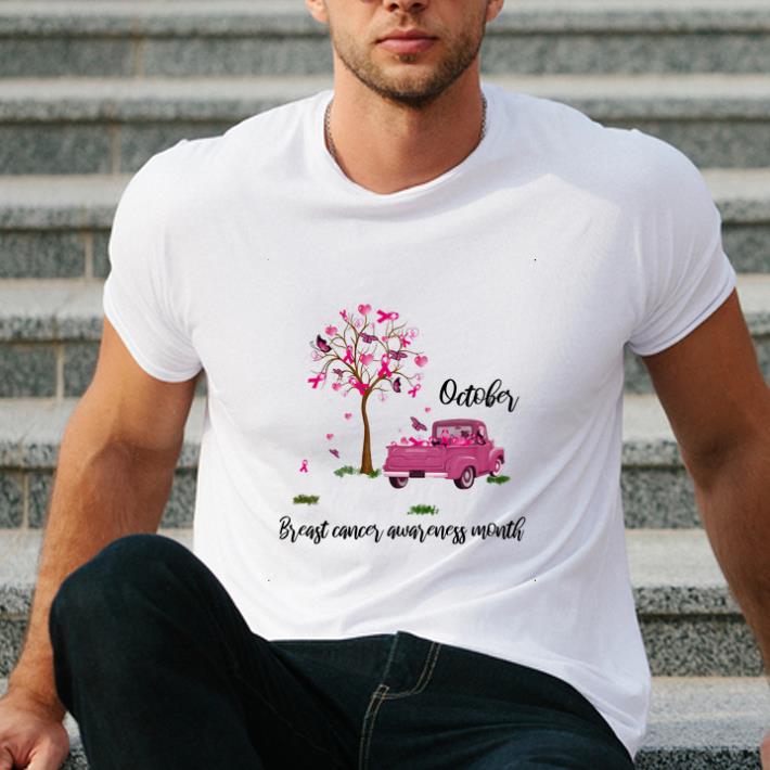 Hot Car and tree October breast cancer awareness month shirt