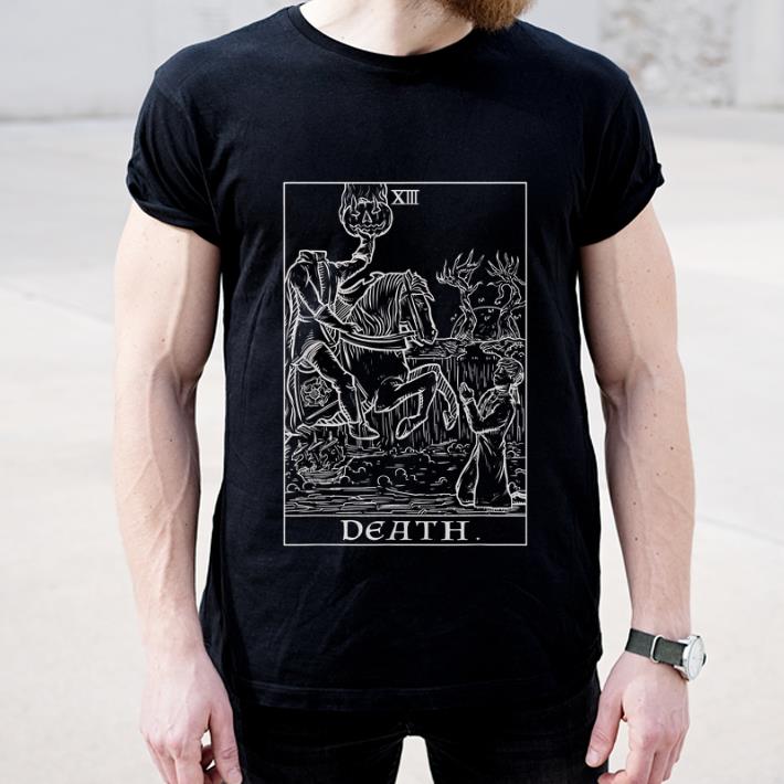Hot Death Tarot Card Headless Horseman Gothic Halloween Gift shirt