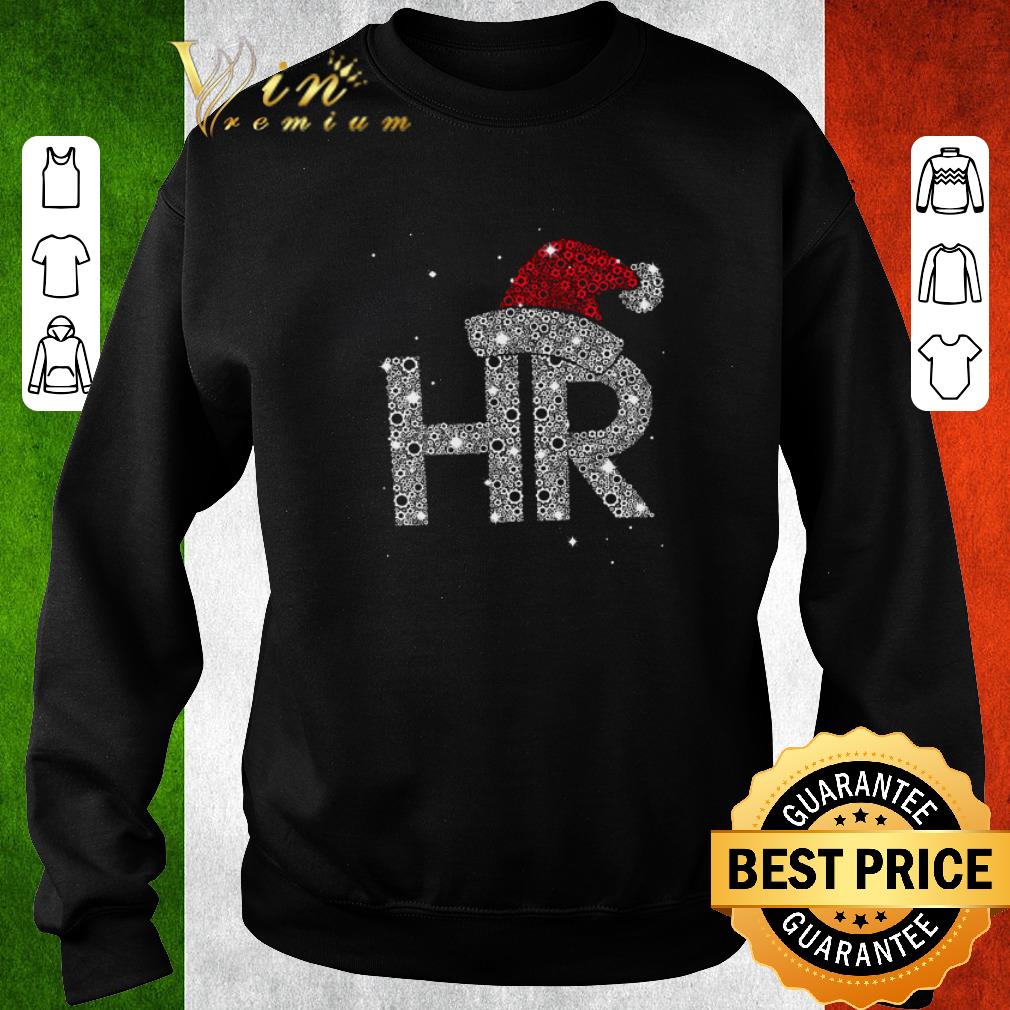 Hot Glitter HR Santa hat Christmas shirt