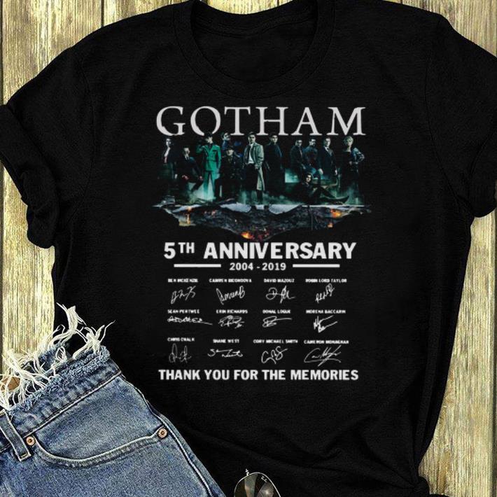 Hot Gotham 5th Anniversary 2004 - 2019 Thank You For The Memories Signatures shirt