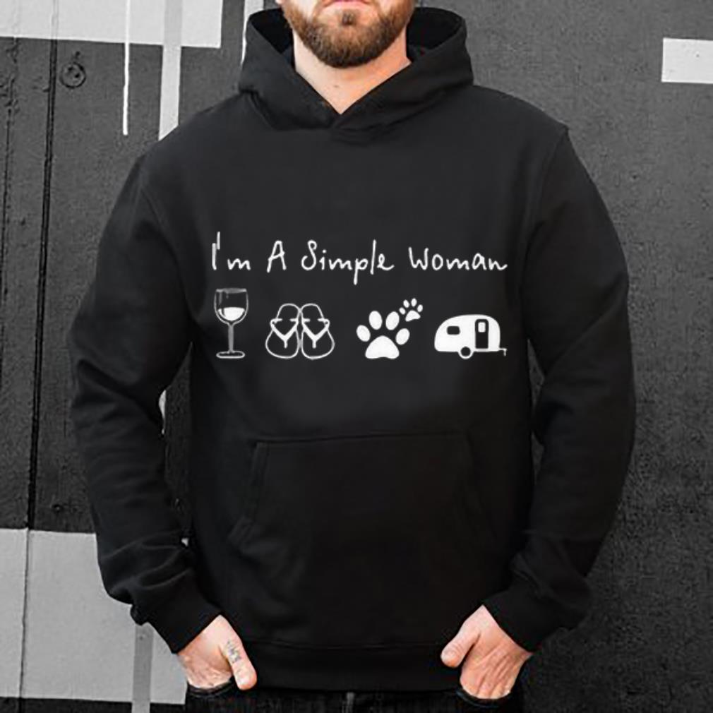 Hot I Am A Simple Woman Wine Flip Flop Paw Camping shirt