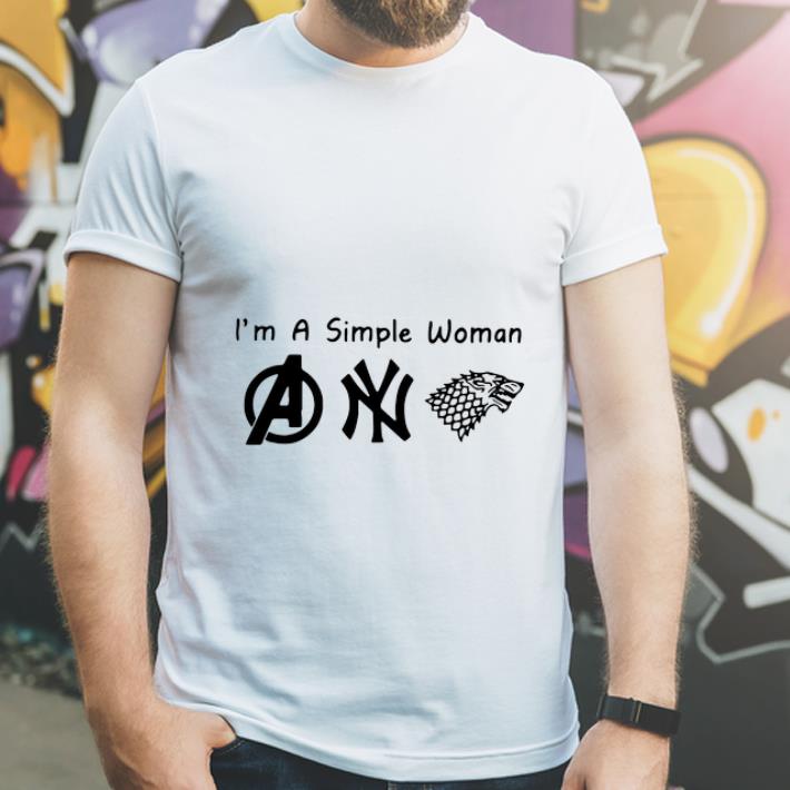 Hot I’m A Simple Woman Avengers Yankees Game Of Throne shirt