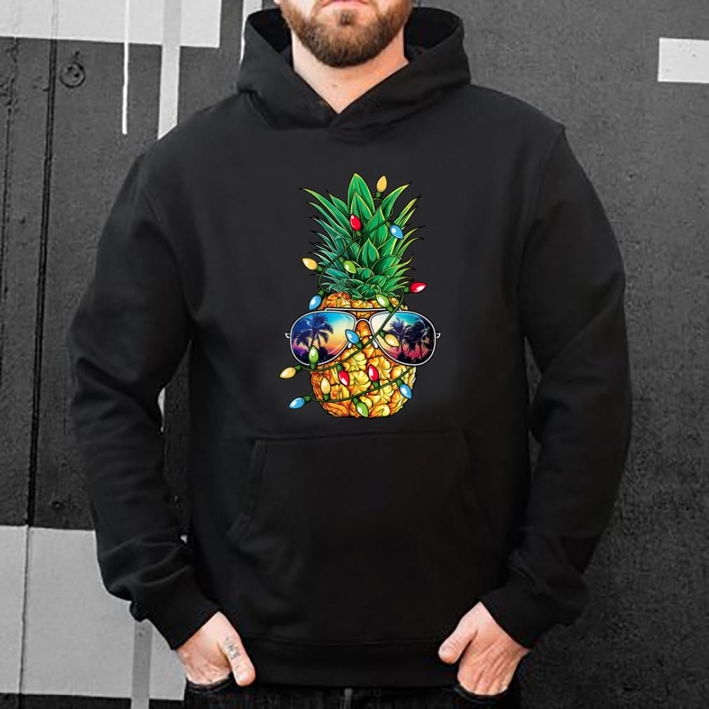 Hot Pineapple Christmas Sunglasses Xmas Lights Boys Gift shirt