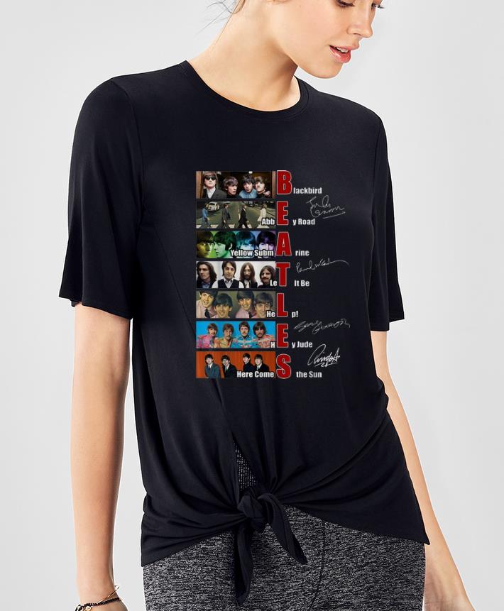 Hot The Beatles Blackbird Abbey Road Let It Be Signatures shirt