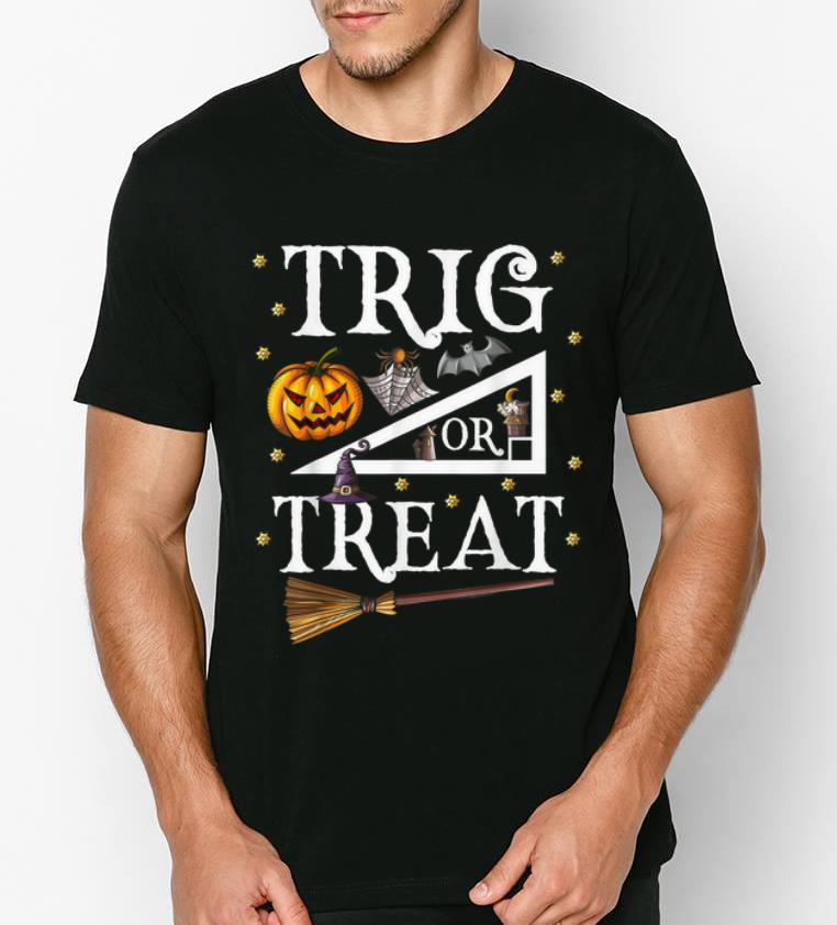Hot Trig Or Treat Halloween Math Teacher shirt