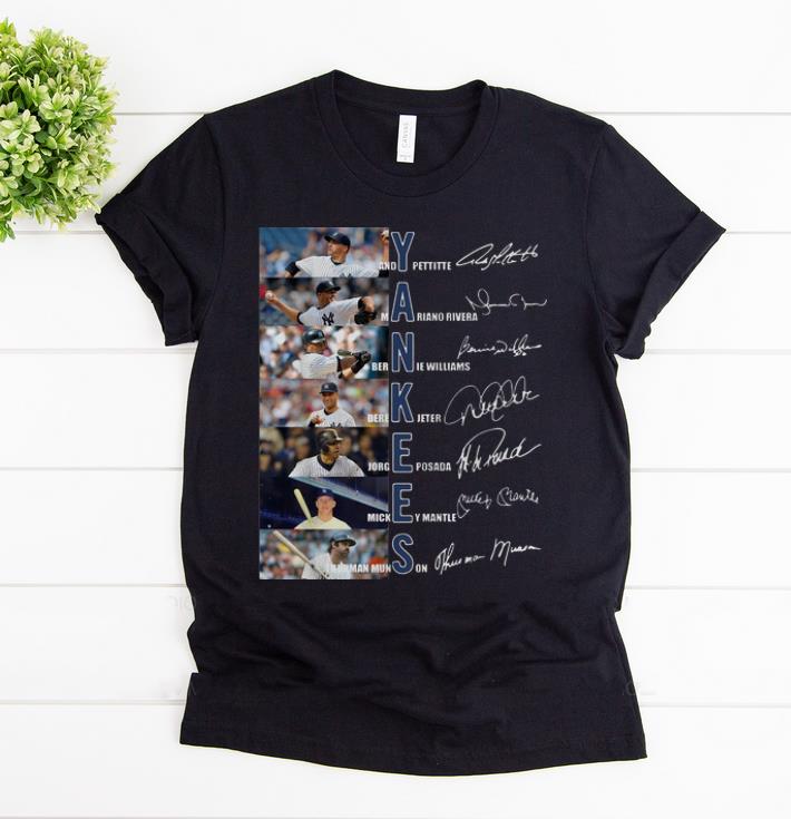 Hot Yankees Derek Jeter Jorge Posada Mickey Mantle Signatures shirt