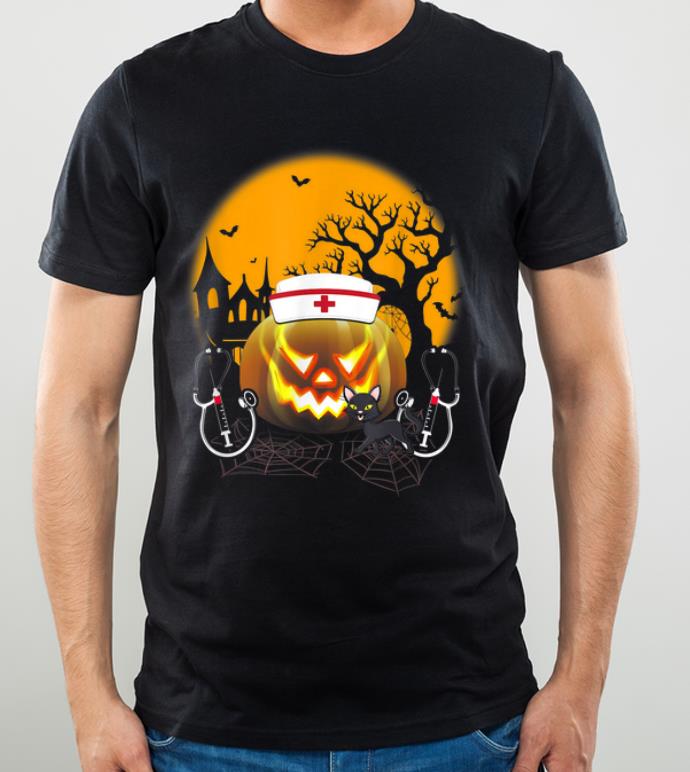 Nice Black Cat Nurse Costume Halloween shirt