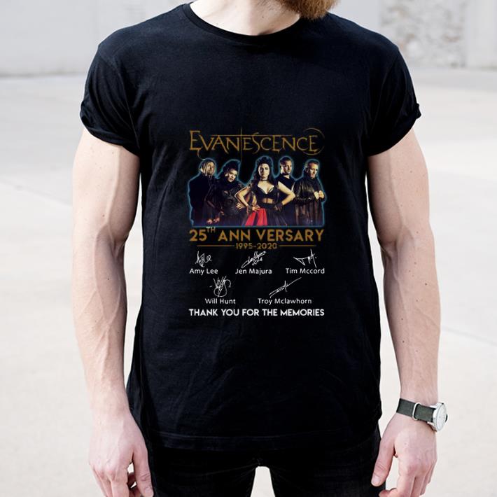 Nice Evanescence 25th Anniversary 1995-2020 Signatures Thank You For The Memories shirt