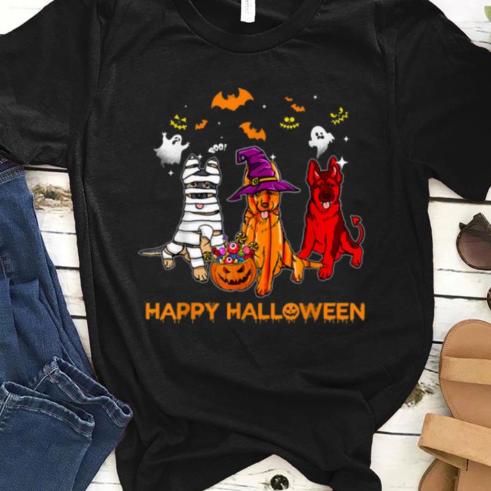 Nice Happy Halloween German Shepherd Gift Pumpkin Mummy shirt